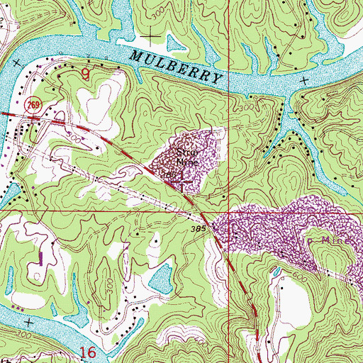 Topographic Map of Copeland Ferry Church, AL