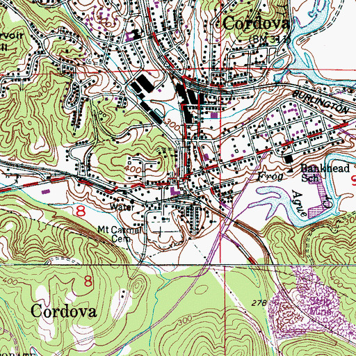 Topographic Map of Depot (historical), AL