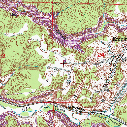 Topographic Map of Empire Junior High School (historical), AL