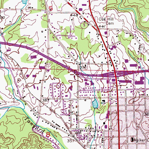Topographic Map of First Church of the Nazarene, AL