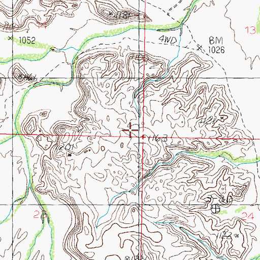 Topographic Map of Black Tank Well, AZ