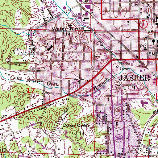 Topographic Map of First Pentecostal Church, AL