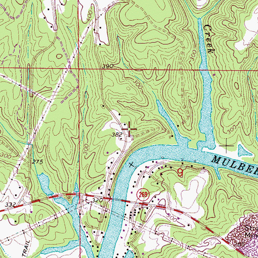 Topographic Map of Fuller Cemetery, AL