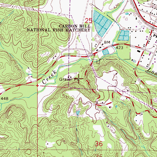 Topographic Map of Galloway Mine Number Eleven, AL