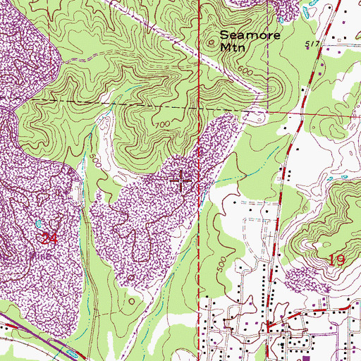 Topographic Map of Galloway Mine Number Six, AL