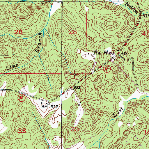 Topographic Map of Garganus (historical), AL