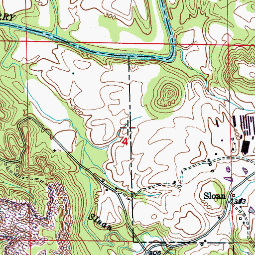 Topographic Map of Gleade Branch, AL