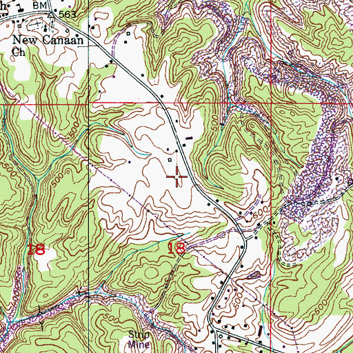 Topographic Map of Hollow Hills Park, AL
