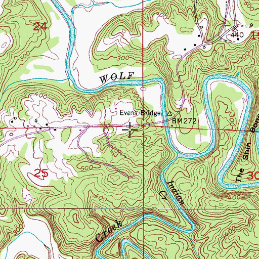 Topographic Map of Indian Creek Youth Camp, AL