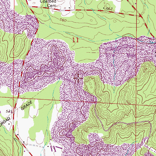 Topographic Map of Jagger Mine Number Two, AL