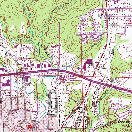 Topographic Map of Jasper Mall Shopping Center, AL