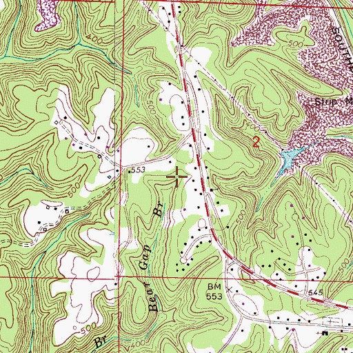 Topographic Map of Jim Hill (historical), AL