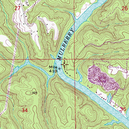 Topographic Map of Kemps Bend, AL