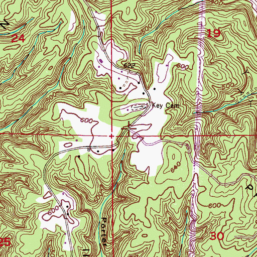 Topographic Map of Key Hill, AL