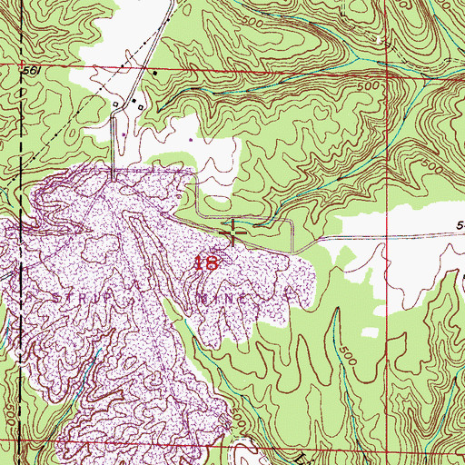 Topographic Map of Knights School (historical), AL