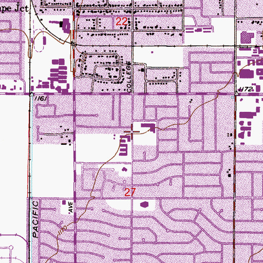Topographic Map of Broadmor Elementary School, AZ