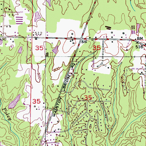 Topographic Map of New Canaan Baptist Church, AL