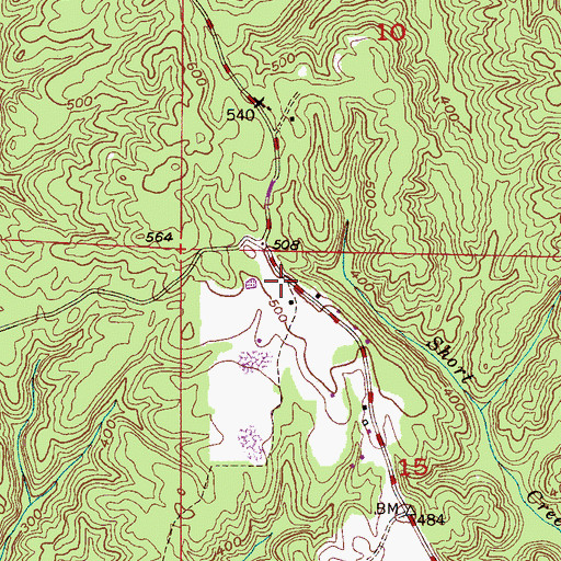 Topographic Map of Perrys Store (historical), AL