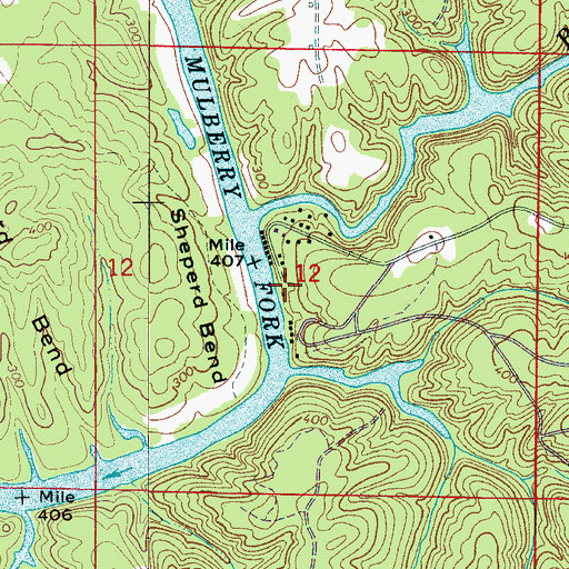 Topographic Map of Reeds Ferry, AL