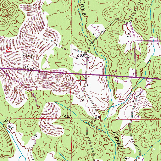 Topographic Map of Saint Cecilia Church, AL