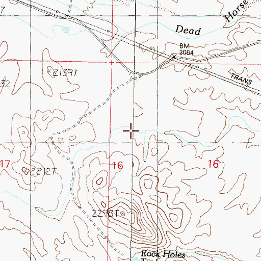 Topographic Map of Buck Holes Tank, AZ