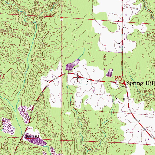 Topographic Map of Spring Hill Church, AL