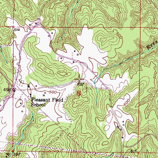 Topographic Map of Tabernacle (historical), AL