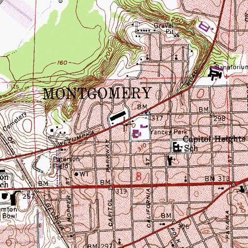 Topographic Map of Cornerstone Bible Church, AL