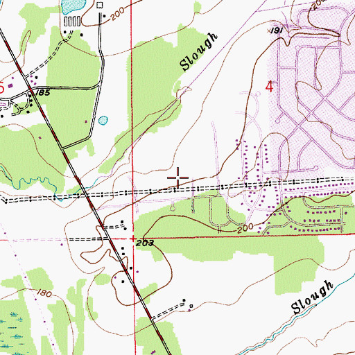 Topographic Map of Cross Creek, AL