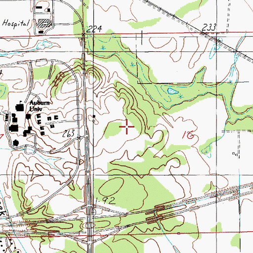Topographic Map of D T Blakeys Steam Mill (historical), AL