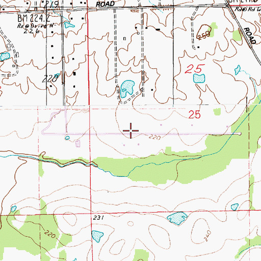 Topographic Map of Doral Estates, AL