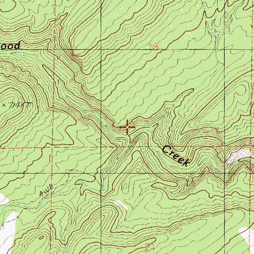 Topographic Map of Deer Creek Canyon, UT