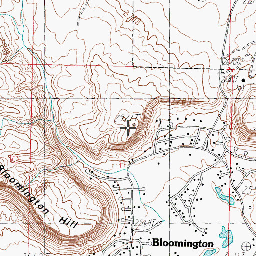 Topographic Map of Bloomington Hill, UT