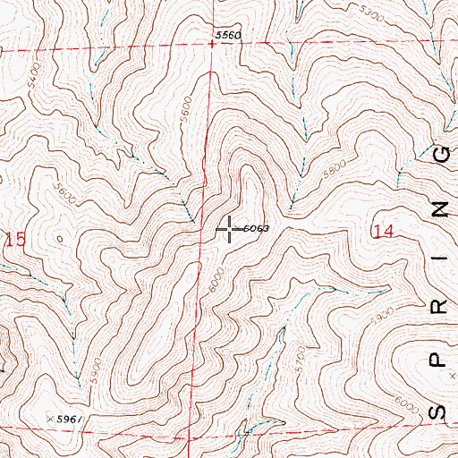 Topographic Map of Blue Spring Hills, UT