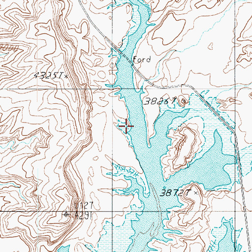 Topographic Map of Bullfrog Creek, UT