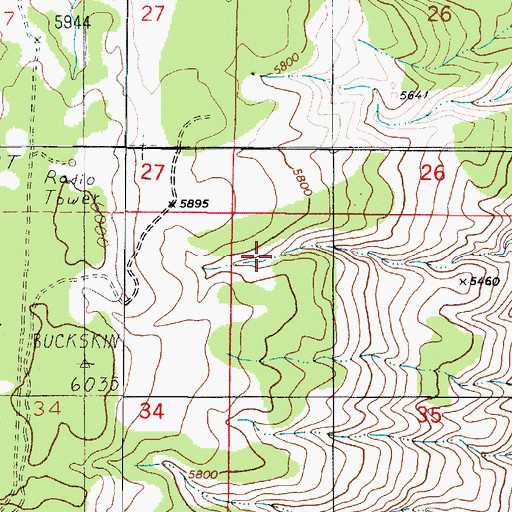 Topographic Map of Fivemile Mountain, UT