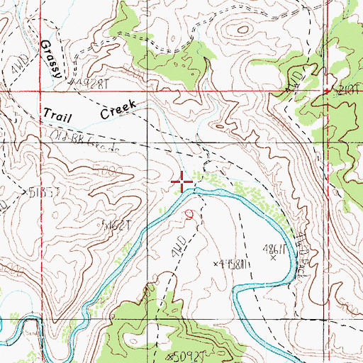 Topographic Map of Grassy Trail Creek, UT