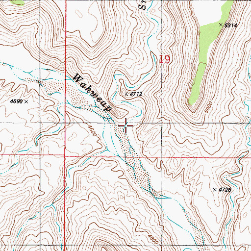 Topographic Map of Long Flat Canyon, UT