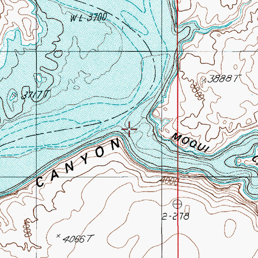 Topographic Map of Moqui Canyon, UT
