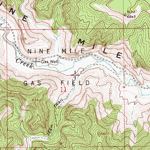 Topographic Map of Prickly Pear Canyon, UT