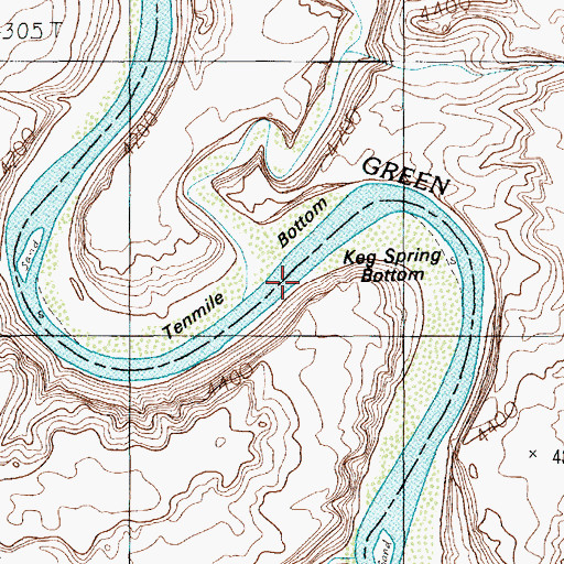 Topographic Map of Tenmile Canyon, UT