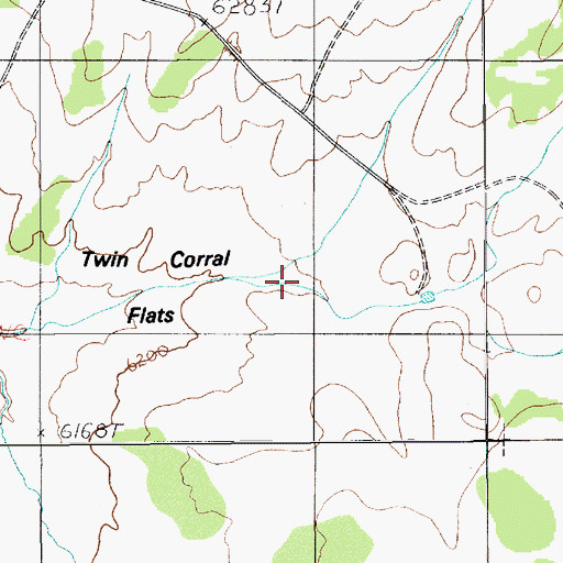 Topographic Map of Twin Corral Flats, UT