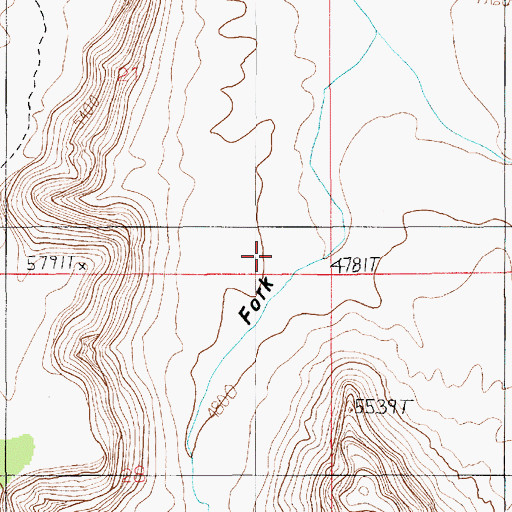 Topographic Map of West Fork Copper Canyon, UT