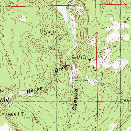 Topographic Map of Wild Horse Draw, UT