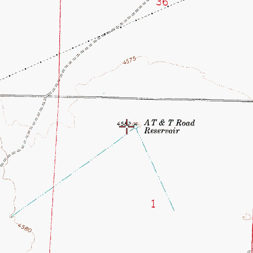 Topographic Map of AT T Road Reservoir, UT