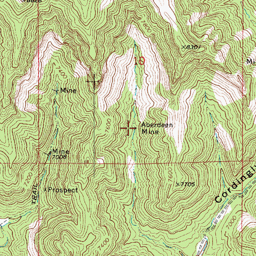 Topographic Map of Aberdeen Mine, UT