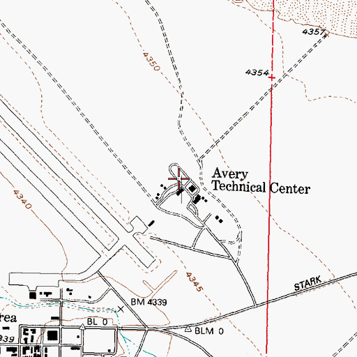 Topographic Map of Able Area, UT