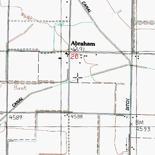 Topographic Map of Abraham Canal, UT