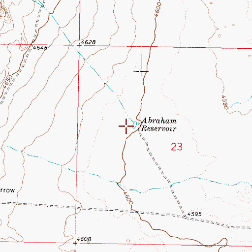 Topographic Map of Abraham Reservoir, UT