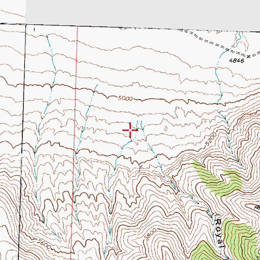 Topographic Map of Accident Canyon, UT